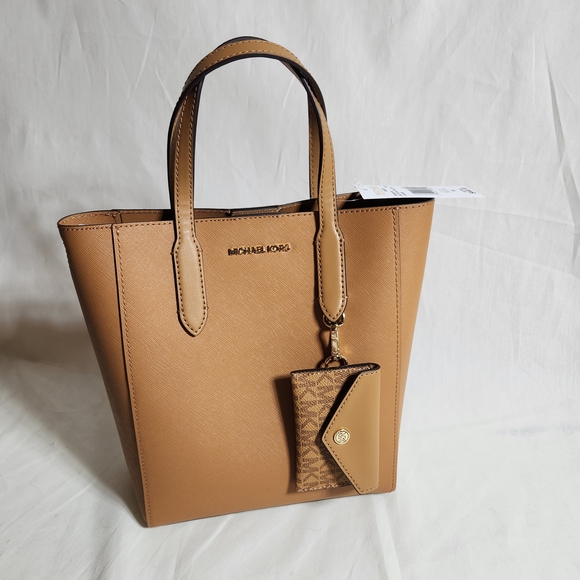 Michael Kors Vincent Small Tan Leather Tote Bag New With Tags And Packaging - Picture 1 of 14